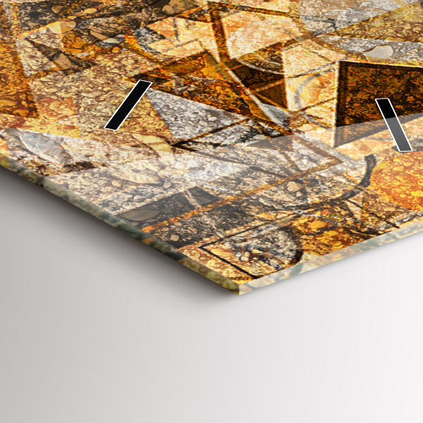 Reloj de vidrio vertical Formas geométricas - espejomat.es