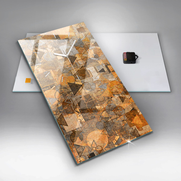 Reloj de vidrio vertical Formas geométricas - espejomat.es