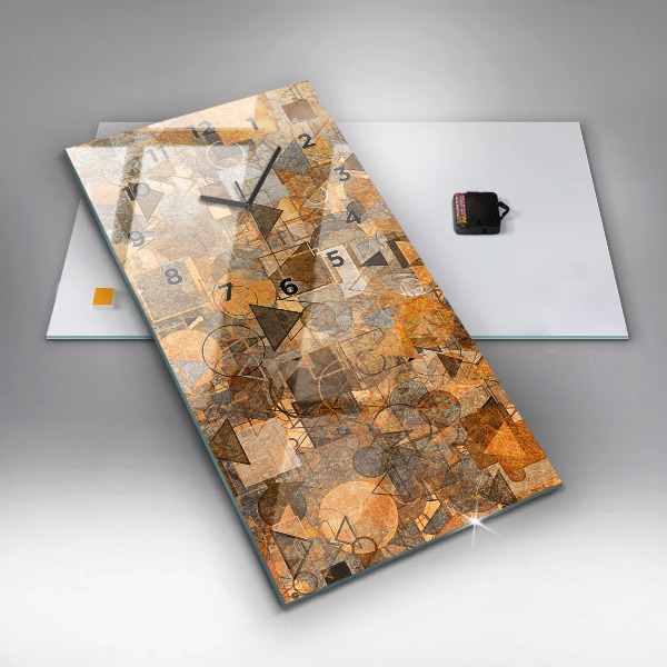 Reloj de vidrio vertical Formas geométricas - espejomat.es