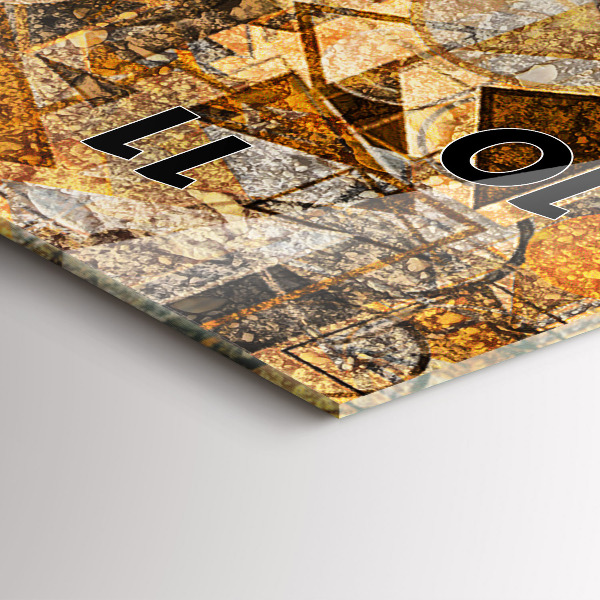 Reloj de vidrio vertical Formas geométricas - espejomat.es