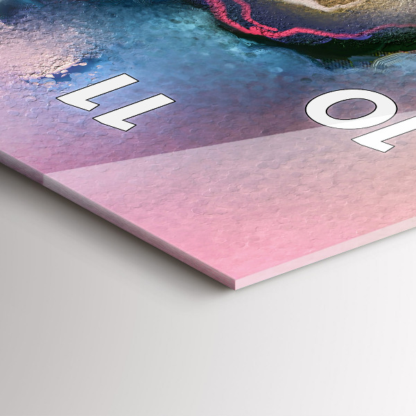 Reloj de cristal vertical Pintura derramada - espejomat.es