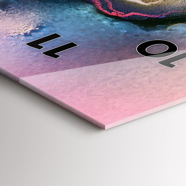 Reloj de cristal vertical Pintura derramada - espejomat.es