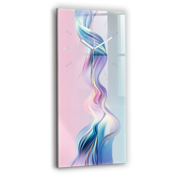 Reloj de vidrio vertical Abstracción en pastel de olas - espejomat.es
