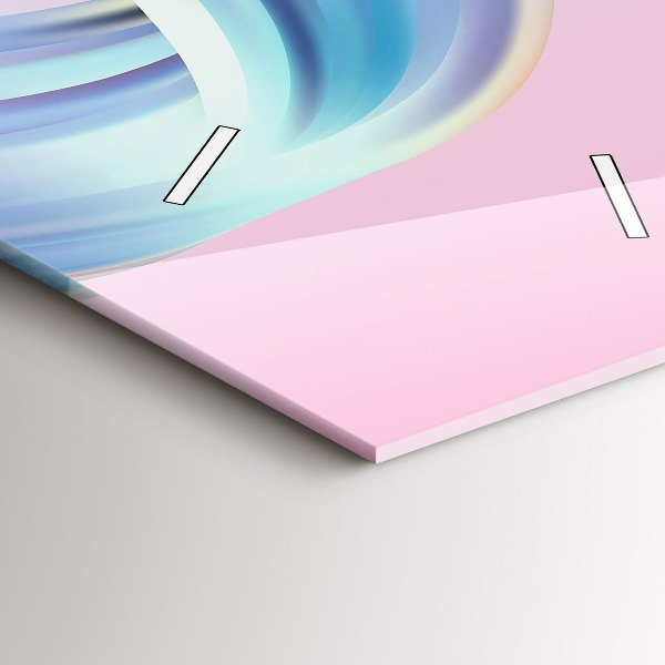 Reloj de vidrio vertical Abstracción en pastel de olas - espejomat.es