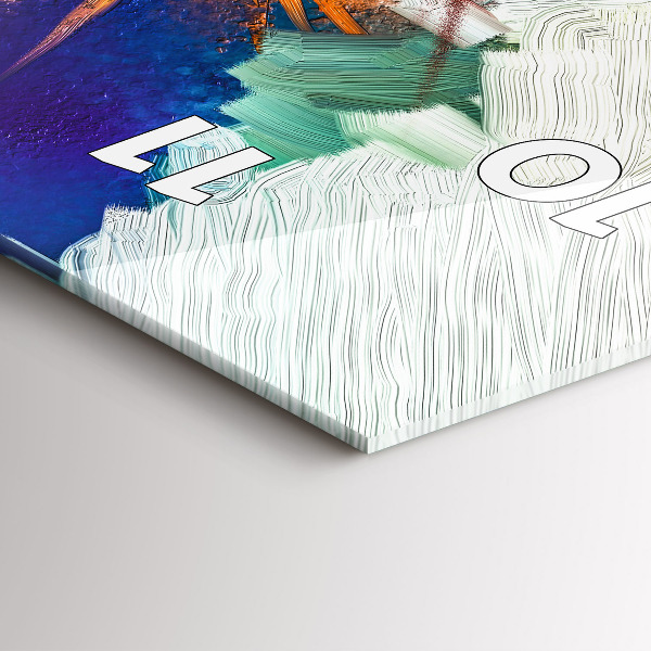 Reloj de cristal vertical Flores abstractas - espejomat.es