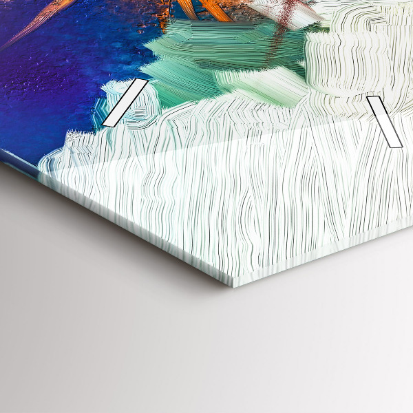 Reloj de cristal vertical Flores abstractas - espejomat.es