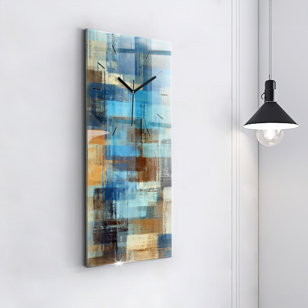 Reloj de cristal vertical Fondo colorido - abstracto - espejomat.es