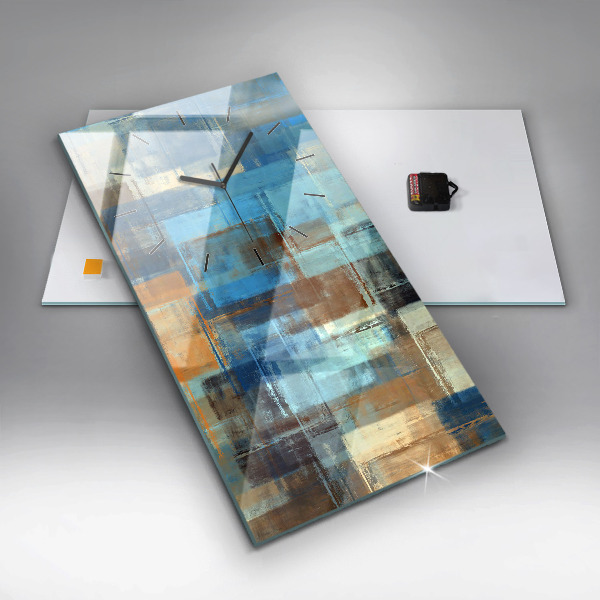 Reloj de cristal vertical Fondo colorido - abstracto - espejomat.es