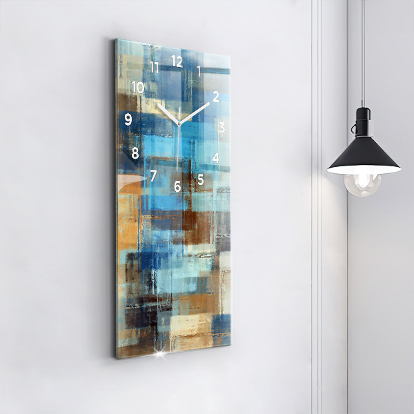 Reloj de cristal vertical Fondo colorido - abstracto - espejomat.es