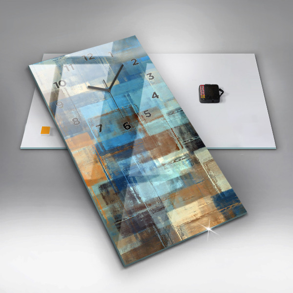 Reloj de cristal vertical Fondo colorido - abstracto - espejomat.es