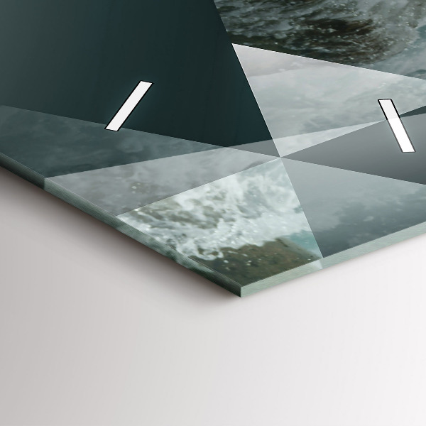 Reloj vertical Olas de mar abstractas - espejomat.es