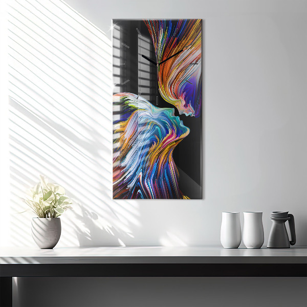 Reloj de vidrio vertical Arte emocional - espejomat.es