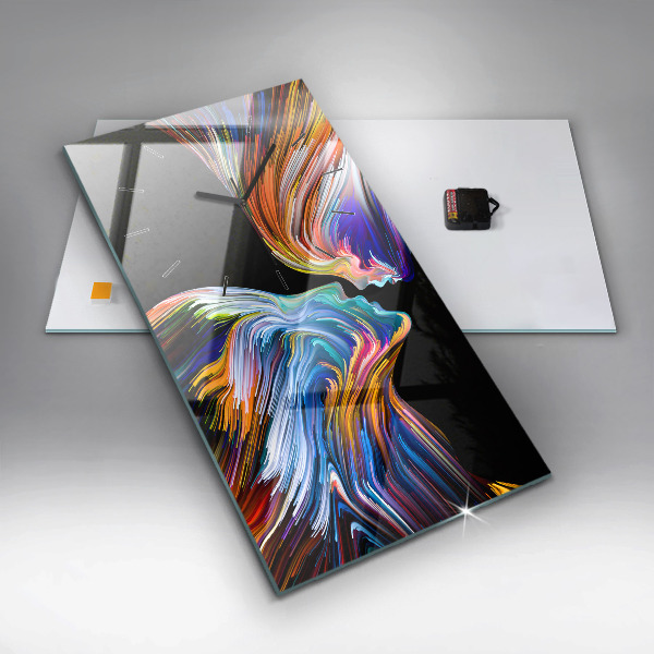 Reloj de vidrio vertical Arte emocional - espejomat.es
