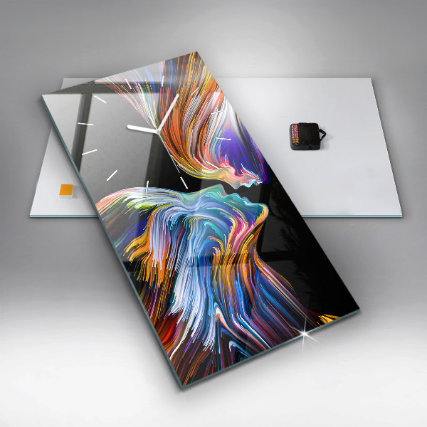 Reloj de vidrio vertical Arte emocional - espejomat.es