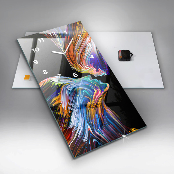 Reloj de vidrio vertical Arte emocional - espejomat.es