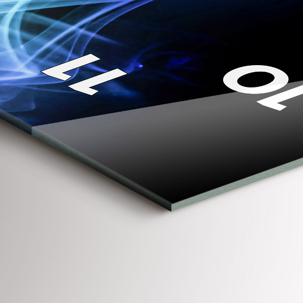 Reloj de cristal vertical Líneas de colores abstractas - espejomat.es