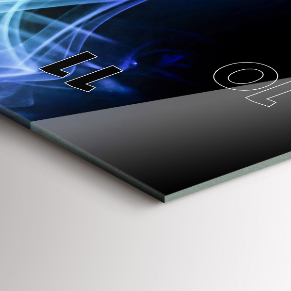 Reloj de cristal vertical Líneas de colores abstractas - espejomat.es