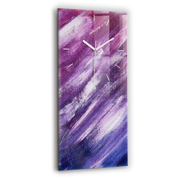 Reloj de cristal vertical Textura de pintura acrílica - espejomat.es