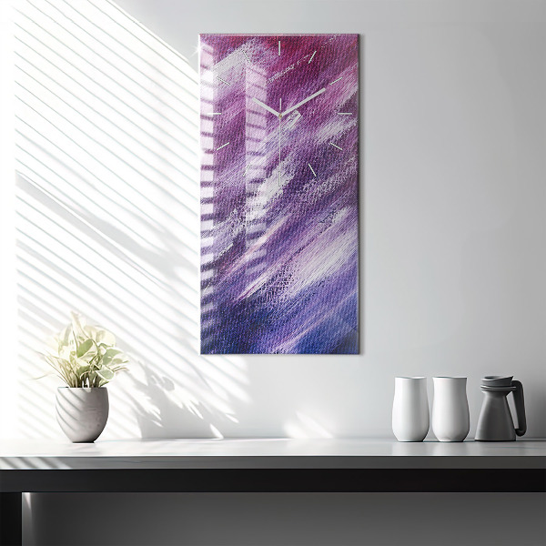 Reloj de cristal vertical Textura de pintura acrílica - espejomat.es