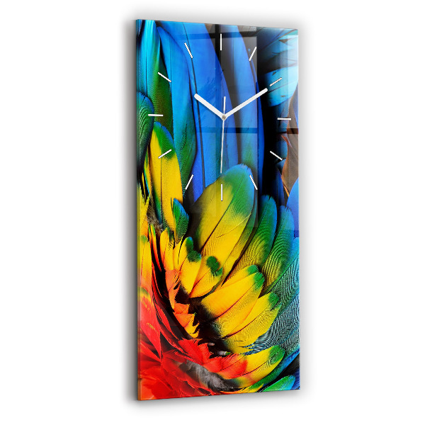 Reloj de cristal vertical Alas de pájaro de colores - espejomat.es