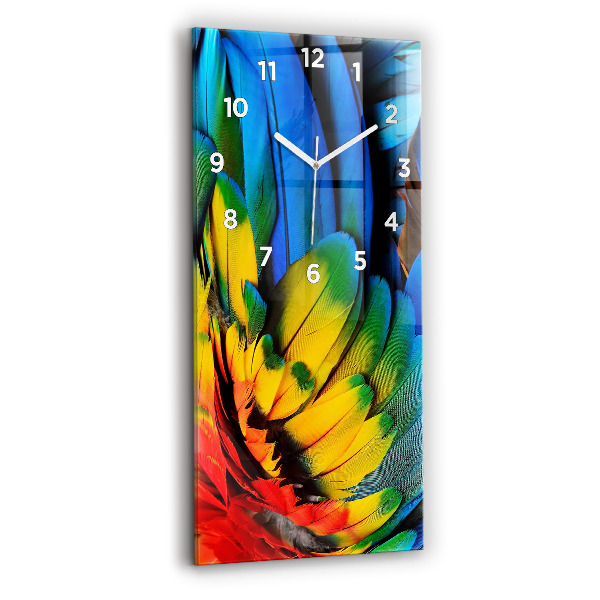 Reloj de cristal vertical Alas de pájaro de colores - espejomat.es