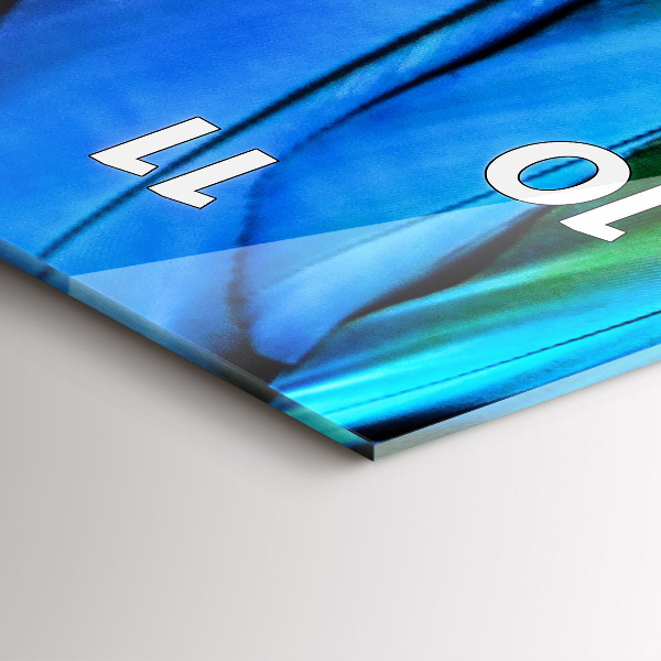 Reloj de cristal vertical Alas de pájaro de colores - espejomat.es