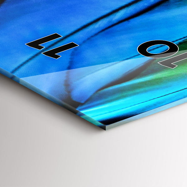 Reloj de cristal vertical Alas de pájaro de colores - espejomat.es