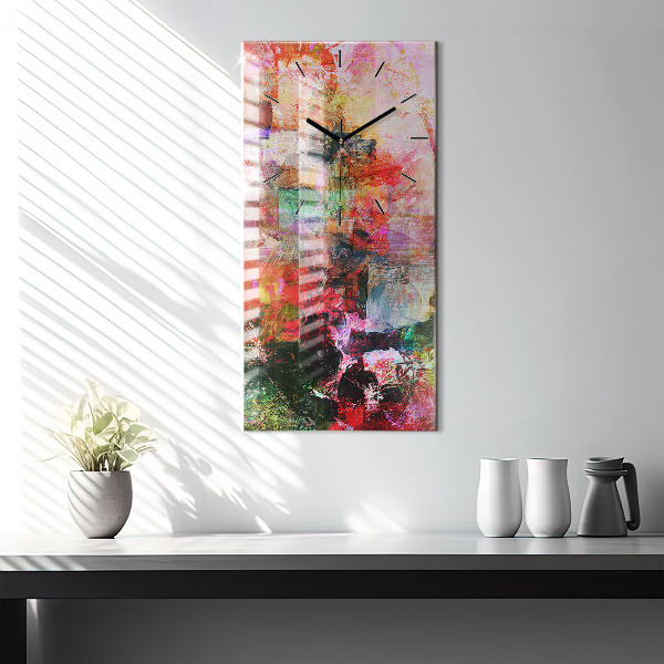 Reloj de vidrio vertical Composición abstracta - espejomat.es