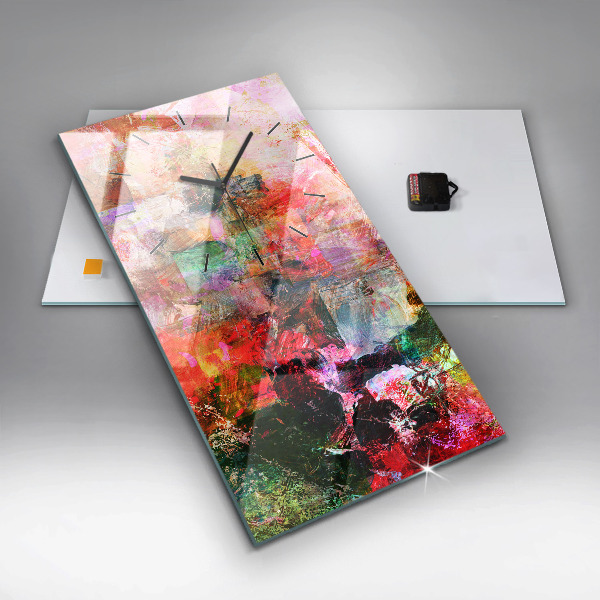 Reloj de vidrio vertical Composición abstracta - espejomat.es