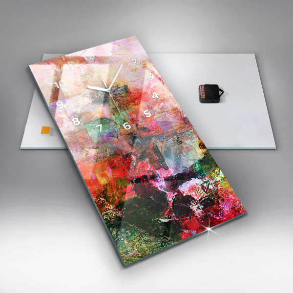 Reloj de vidrio vertical Composición abstracta - espejomat.es