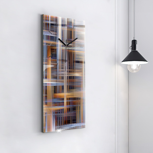 Reloj de cristal vertical Abstracción geométrica - espejomat.es