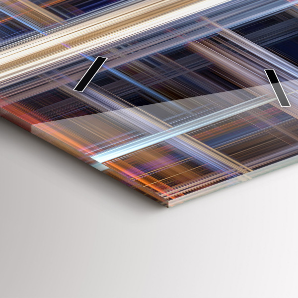 Reloj de cristal vertical Abstracción geométrica - espejomat.es