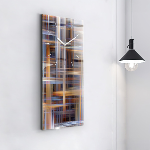 Reloj de cristal vertical Abstracción geométrica - espejomat.es