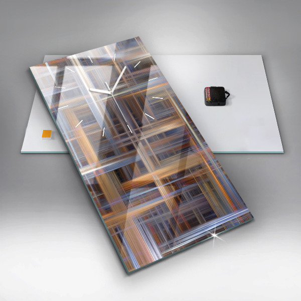 Reloj de cristal vertical Abstracción geométrica - espejomat.es