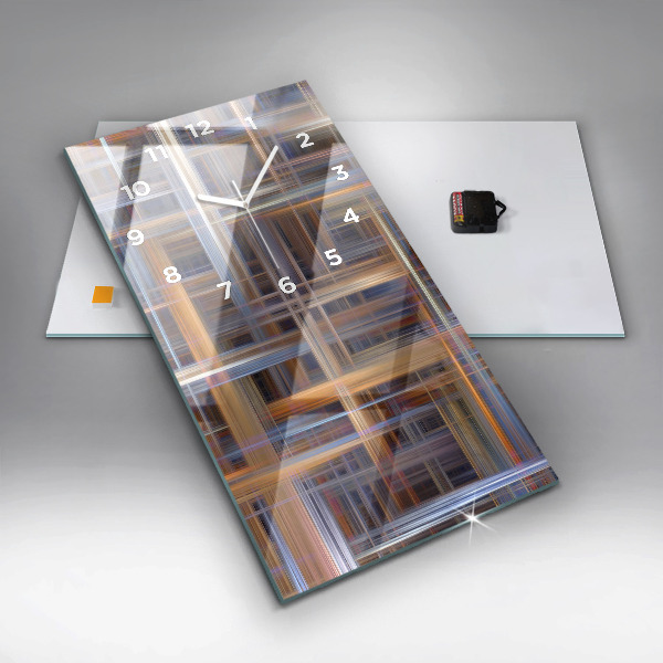 Reloj de cristal vertical Abstracción geométrica - espejomat.es