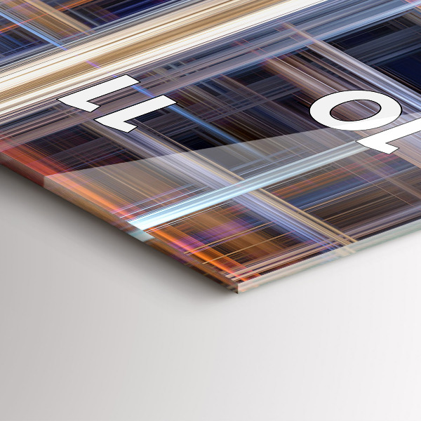 Reloj de cristal vertical Abstracción geométrica - espejomat.es