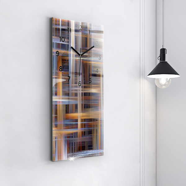 Reloj de cristal vertical Abstracción geométrica - espejomat.es
