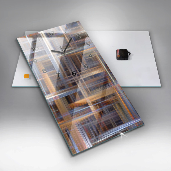 Reloj de cristal vertical Abstracción geométrica - espejomat.es