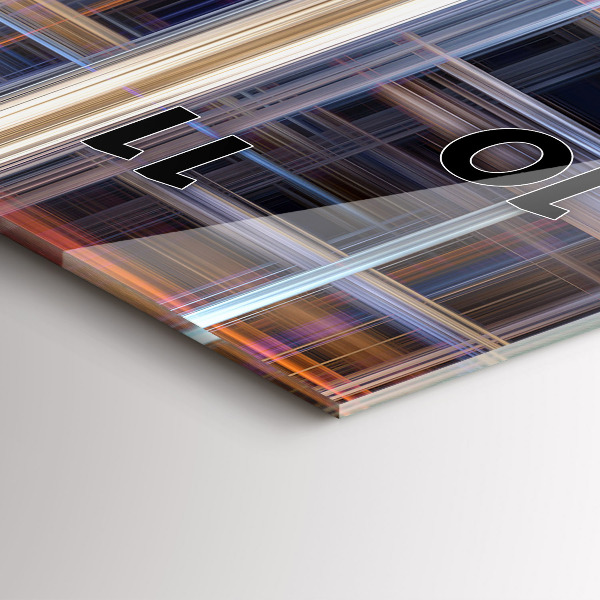 Reloj de cristal vertical Abstracción geométrica - espejomat.es