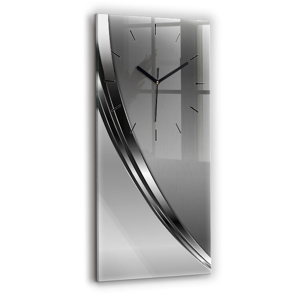 Reloj de cristal vertical Líneas plateadas - espejomat.es