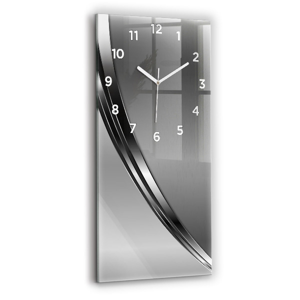 Reloj de cristal vertical Líneas plateadas - espejomat.es