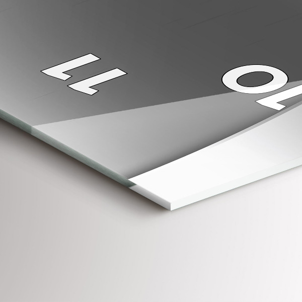 Reloj de cristal vertical Líneas plateadas - espejomat.es