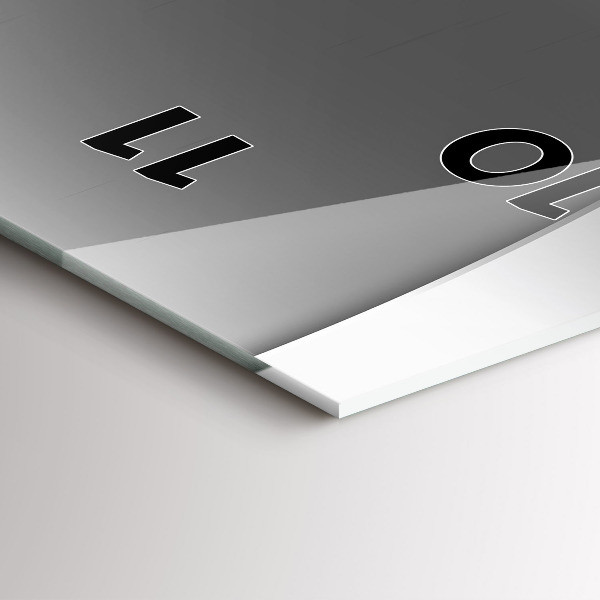 Reloj de cristal vertical Líneas plateadas - espejomat.es