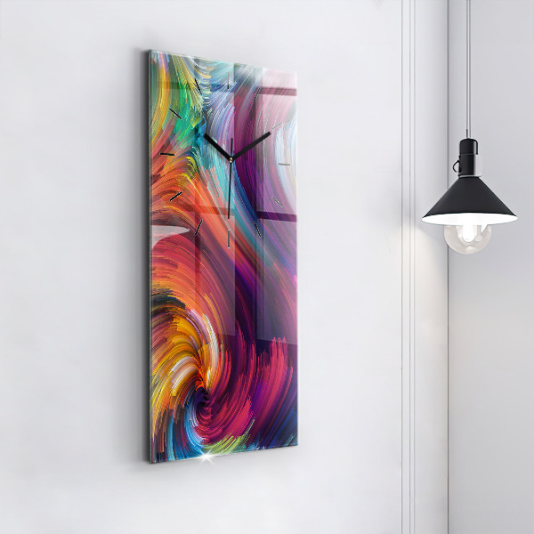 Reloj de vidrio vertical Abstracción de salones - espejomat.es