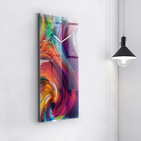 Reloj de vidrio vertical Abstracción de salones - espejomat.es