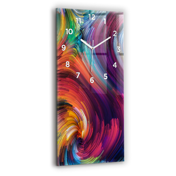 Reloj de vidrio vertical Abstracción de salones - espejomat.es