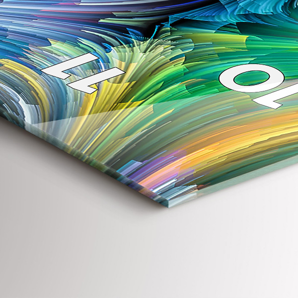 Reloj de vidrio vertical Abstracción de salones - espejomat.es