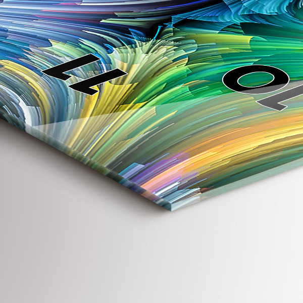 Reloj de vidrio vertical Abstracción de salones - espejomat.es