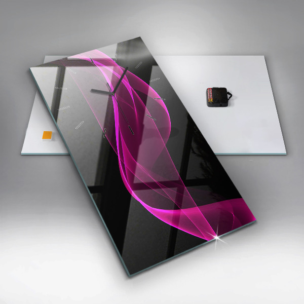 Reloj vertical Abstracción rosa - espejomat.es