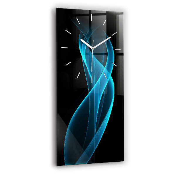 Reloj de vidrio vertical Abstracción azul - espejomat.es